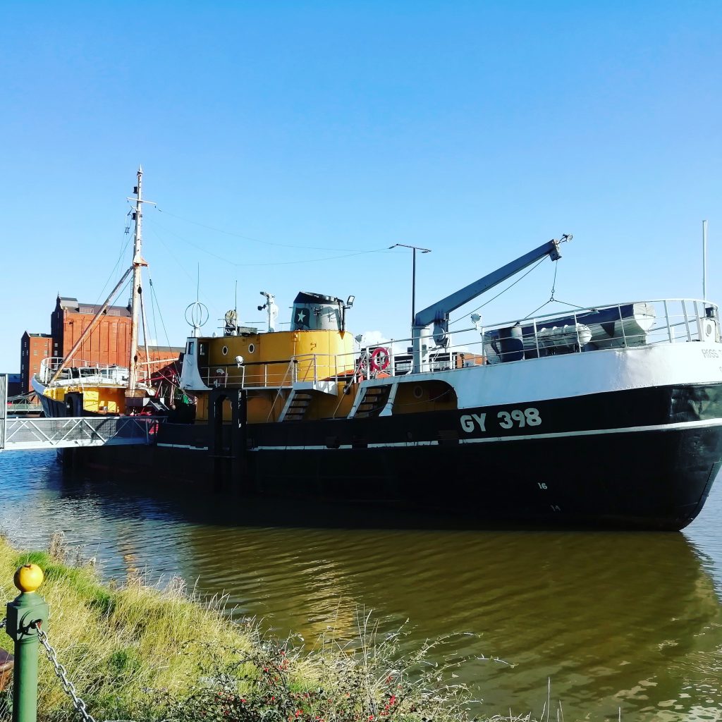 The Ross Tiger Trawler with Victoria Mill in the background